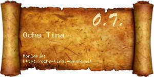 Ochs Tina névjegykártya